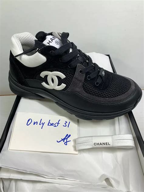 black chanel sneakers womens|chanel sneakers women price.